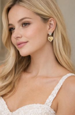 Bloom Heart Drop Earrings