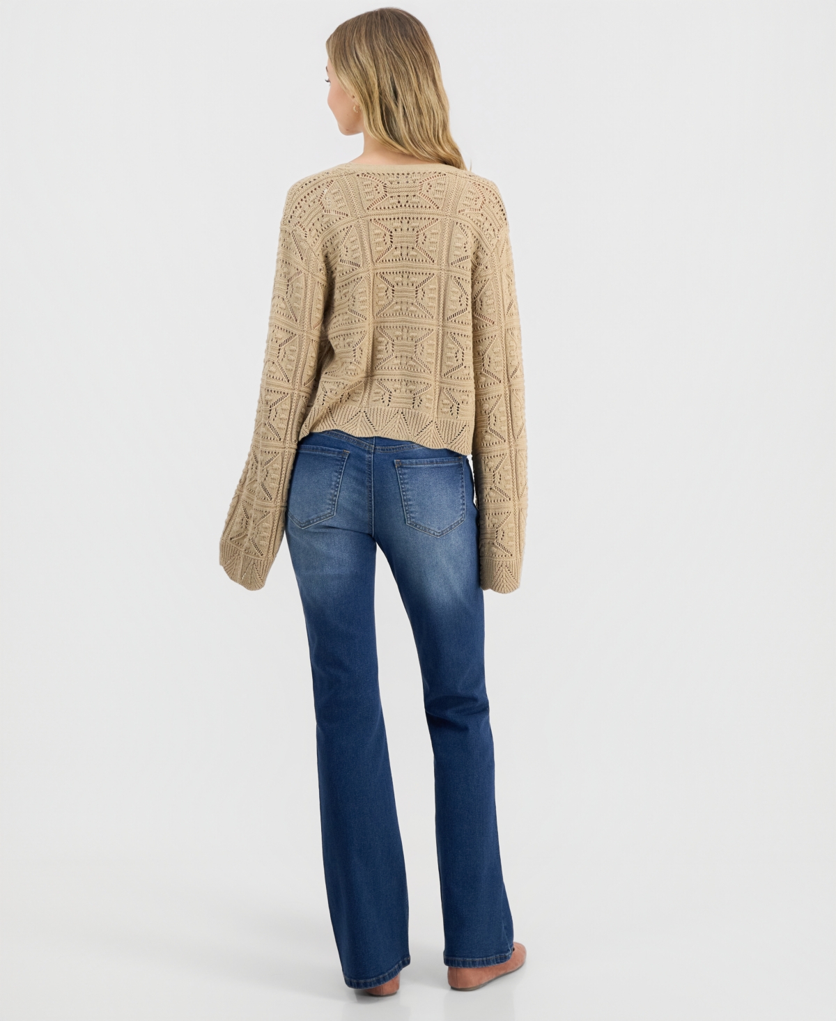 Madden Girl Juniors' Western Embroidery Rhinestone Bootcut Jeans