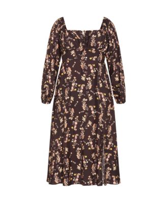 Women's Abbigail Long Sleeve Print Maxi Dress