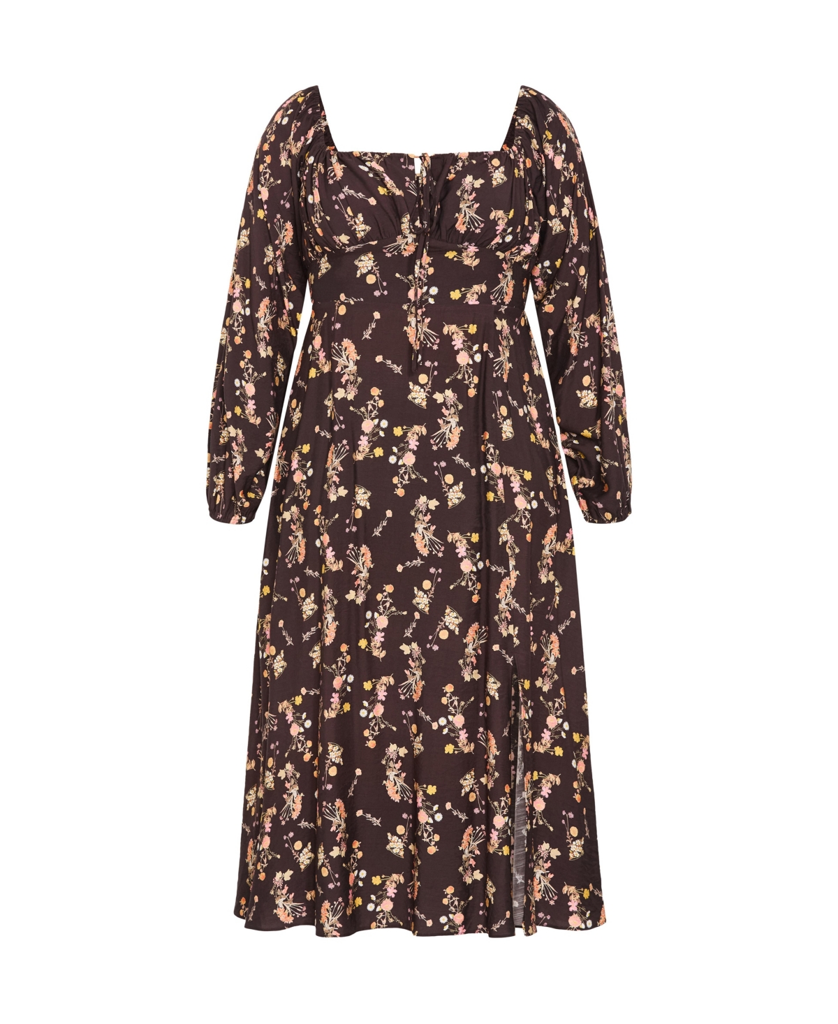 City Chic Women's Abbigail Long Sleeve Print Maxi Dress