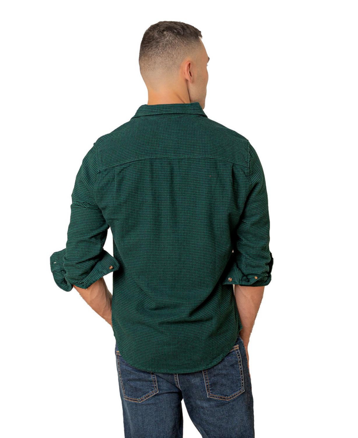 Hope & Henry Men's Organic Long Sleeve Flannel Button Down Shirt