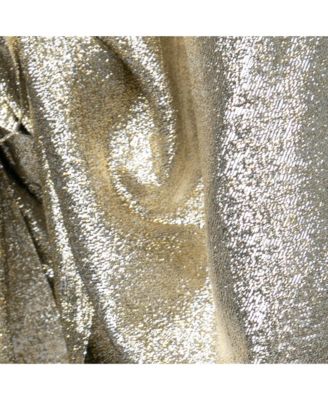 Women's Gold Lurex Gathered Brynn Asymmetrical Skirt