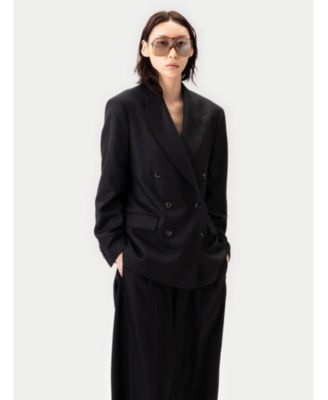 Women's Double-Breasted Cashmere Suit Blazer