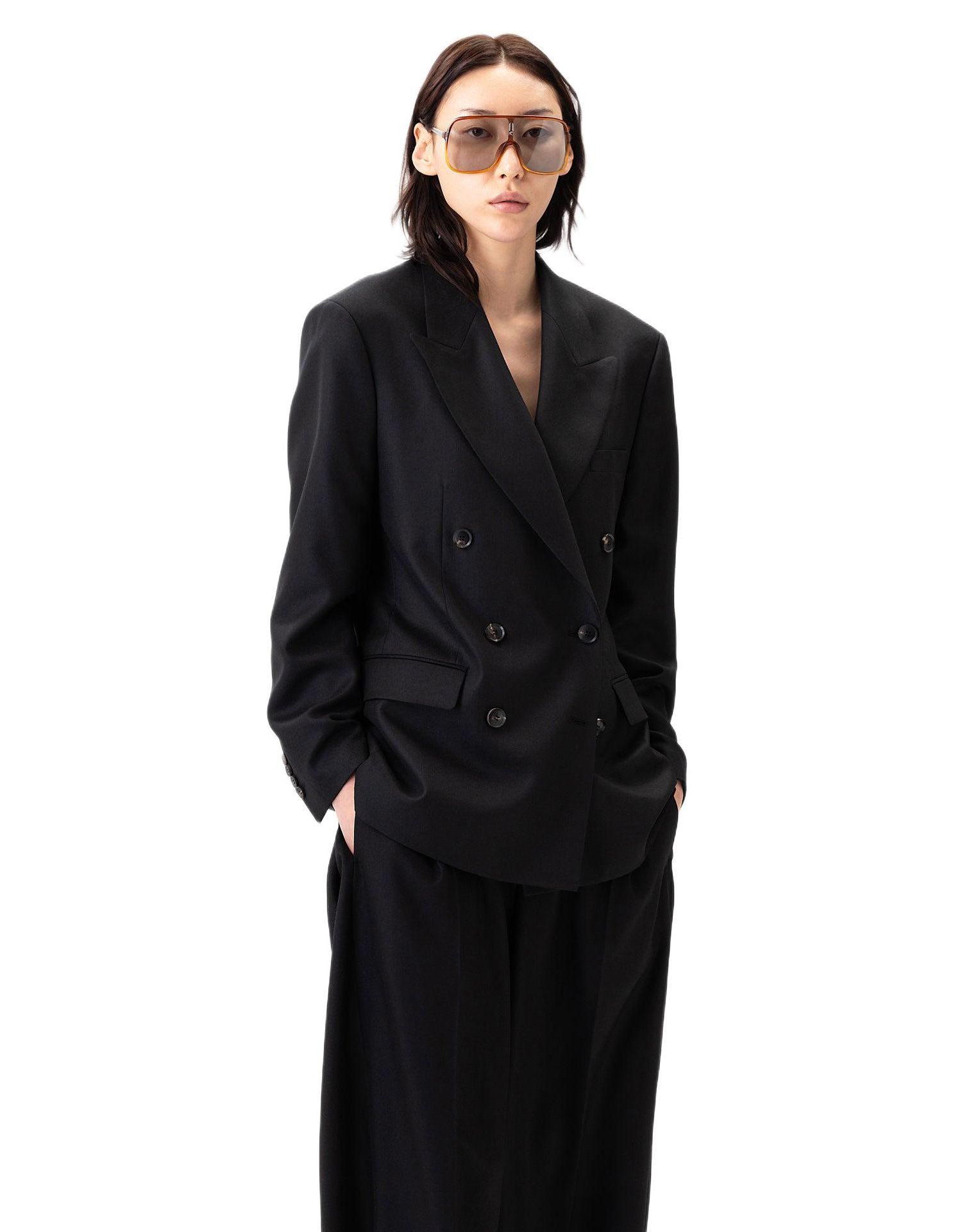Women's Double-Breasted Cashmere Suit Blazer
