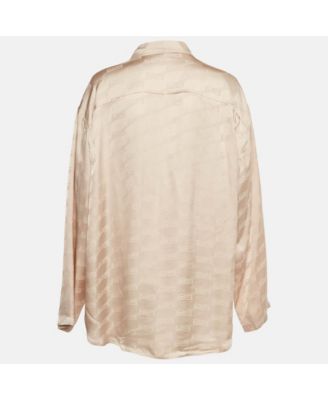 Women's Logo Jacquard Satin Shirt