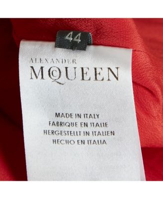 Women's Red Crepe High-Low Flared Top