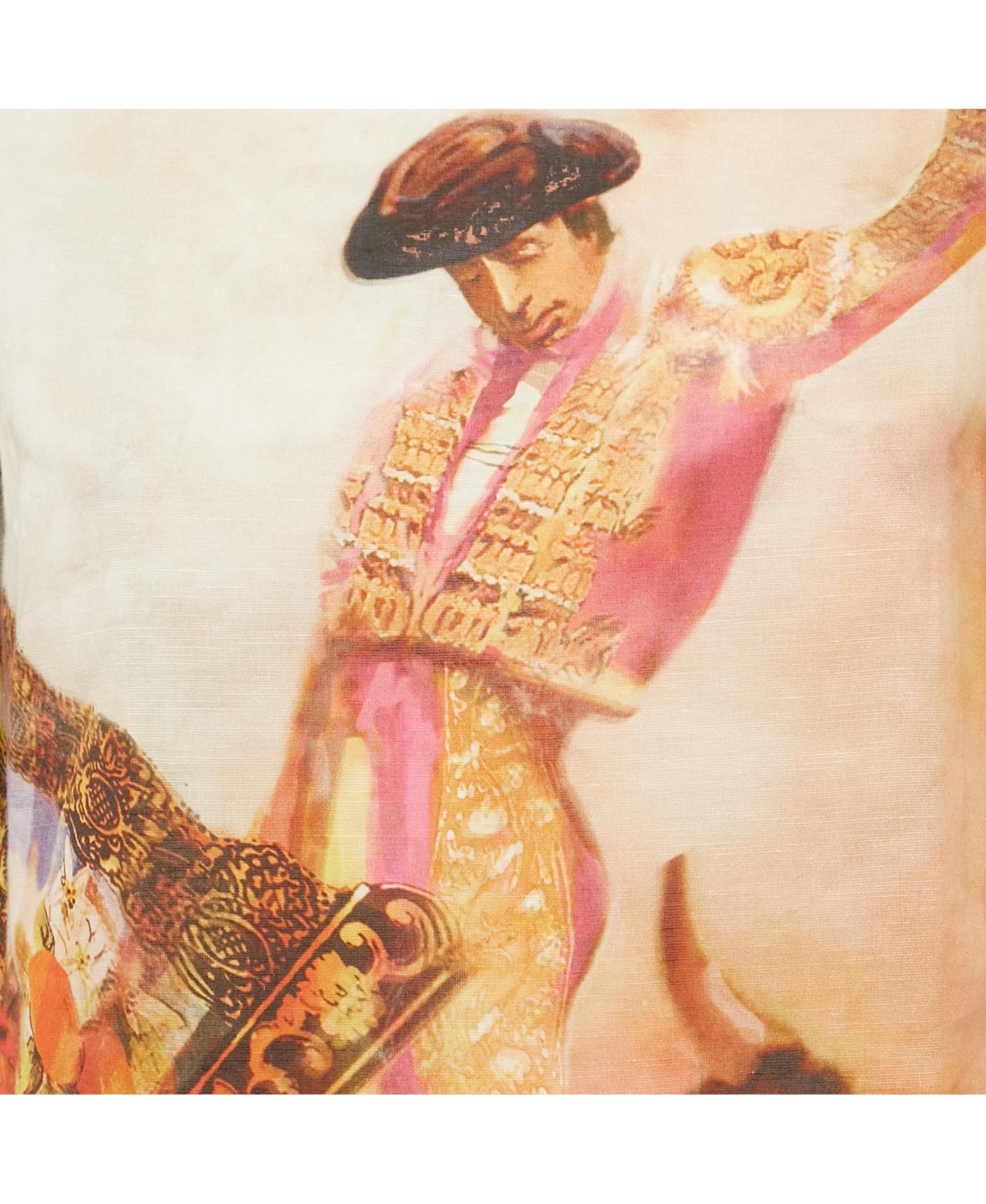 Pre-Owned Dolce & Gabbana Women's Bull Rider Print Cotton Blend Top