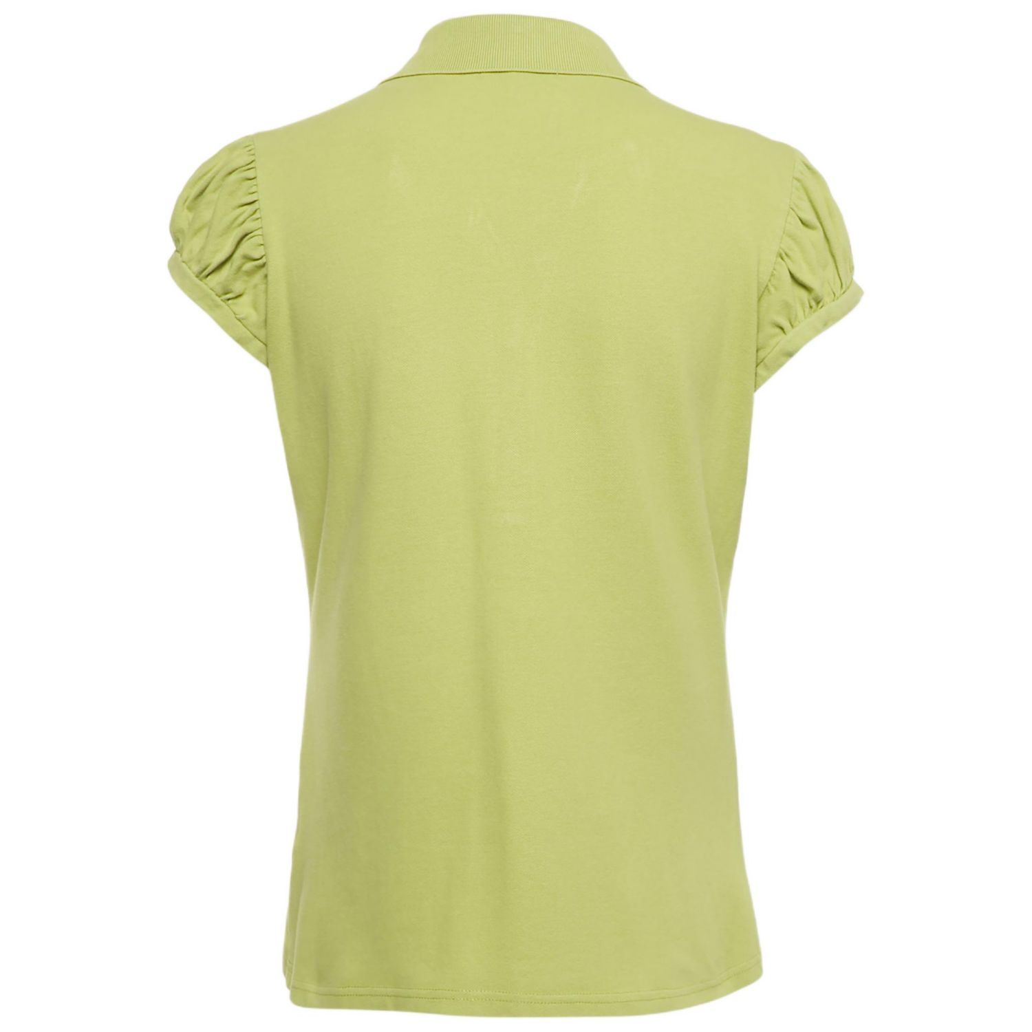 Women's Green Pique Polo T-Shirt