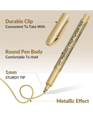 24 Colors Metallic Markers, Single-Headed Flash Pens, Acrylic Paint Pens for DIY Crafts, Scrapbooking, Glass, Wood and Cards