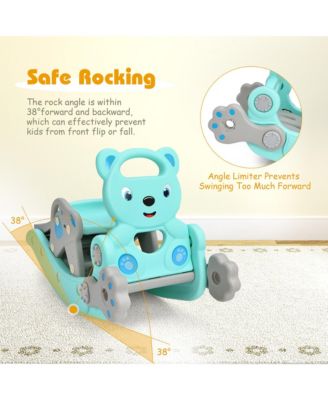 4-in-1 Toddler Slide Playground with Basketball Hoop Ball Ring Toss Climbing