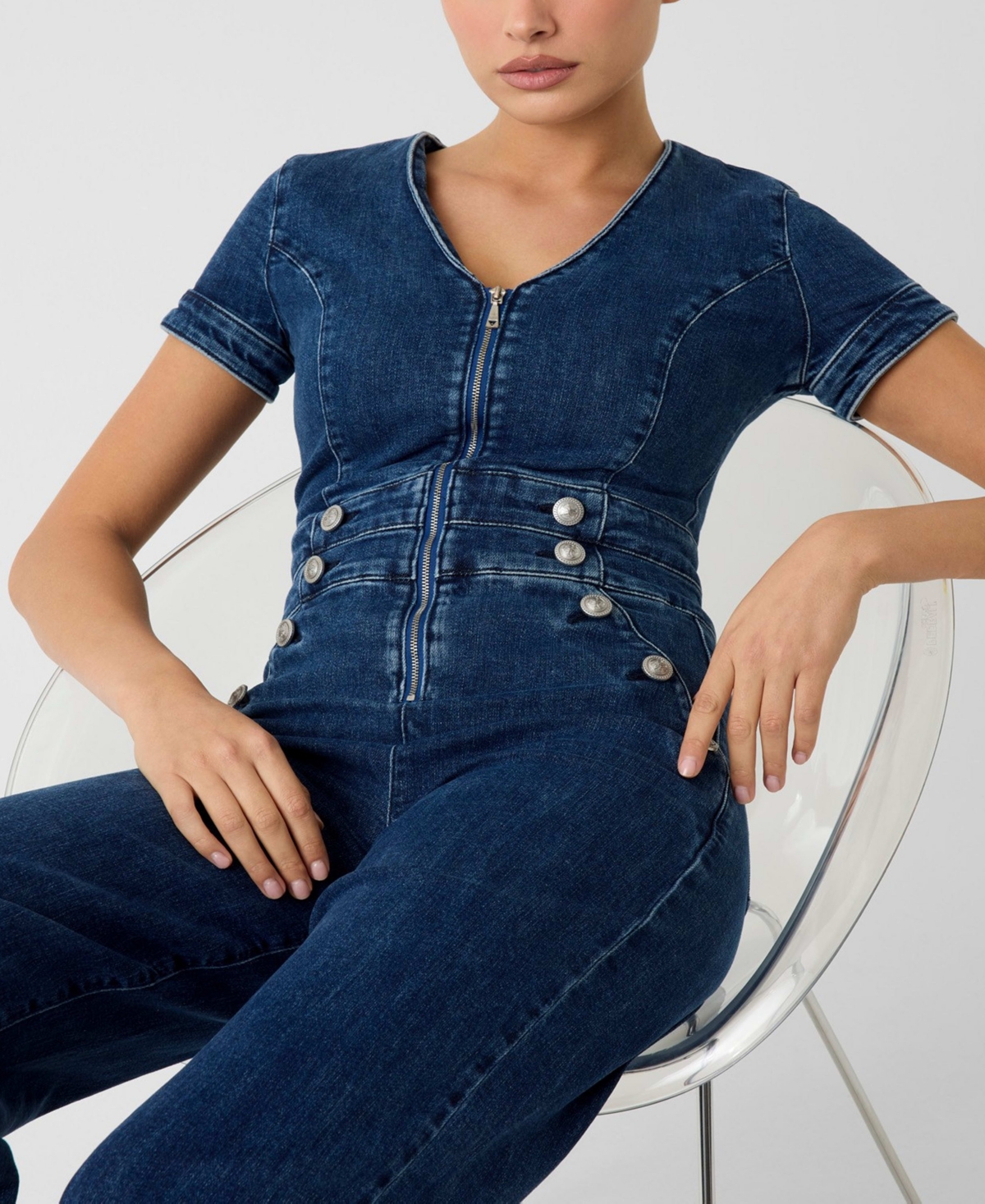 Guess Women's Short-Sleeve Alina Jumpsuit