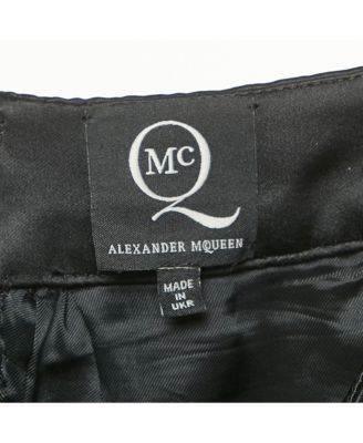 Women's Black Satin Pleated Mini Skirt