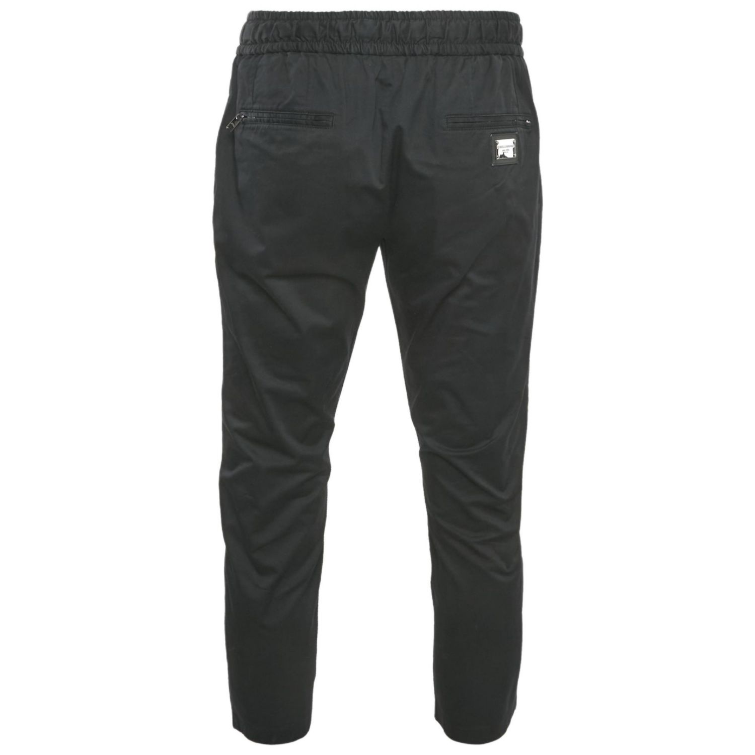 Men's Black Stretch Cotton Jogging Pants