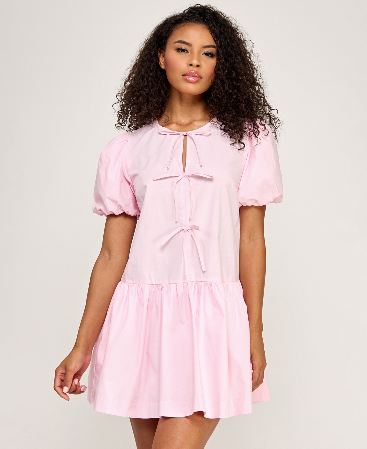 City Studios Juniors' Bow Detail Short Dress