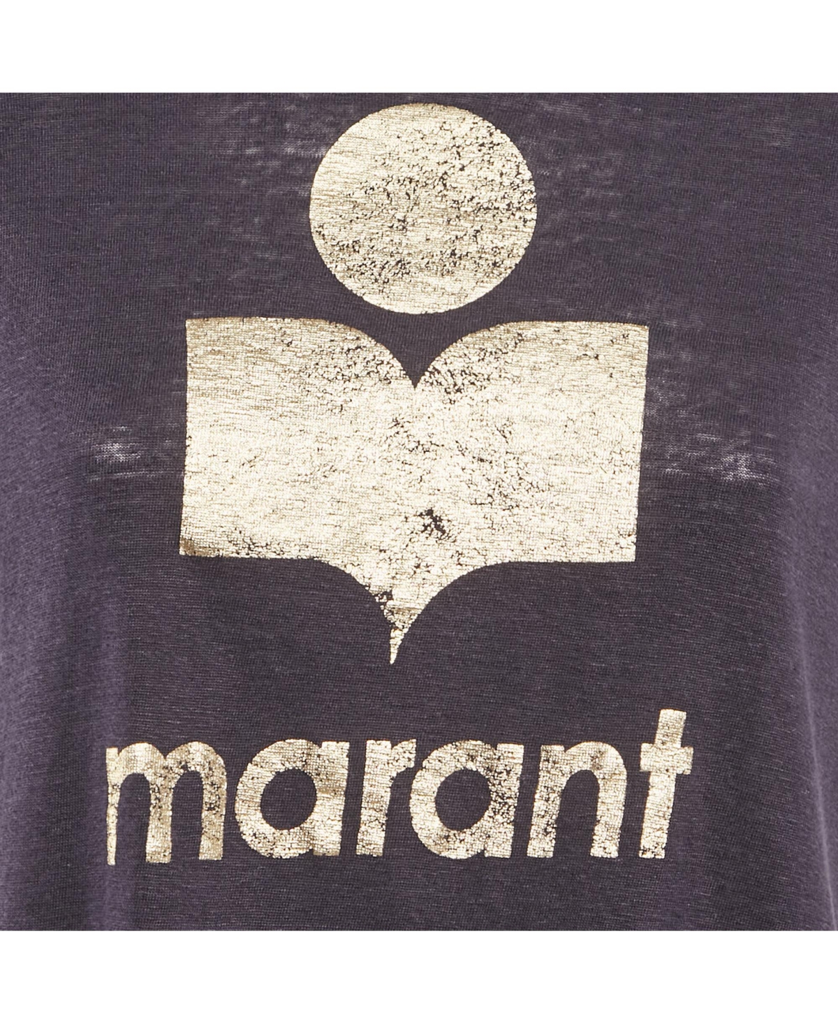 Pre-Owned Isabel Marant Women's Etoile Logo Print Linen Knit Zewel T-Shirt