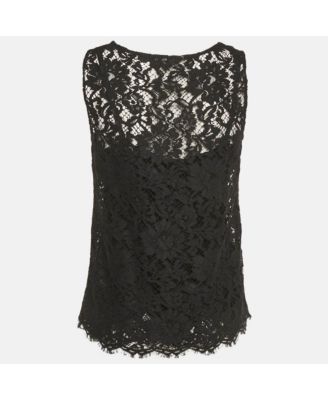 Women's Black Lace Sleeveless Top