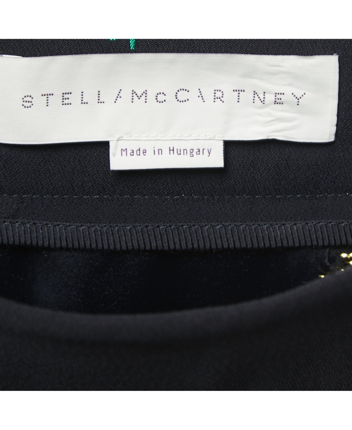 Pre-Owned Stella Mccartney Women's Black Patterned Crepe Ruffle Trimmed Skirt