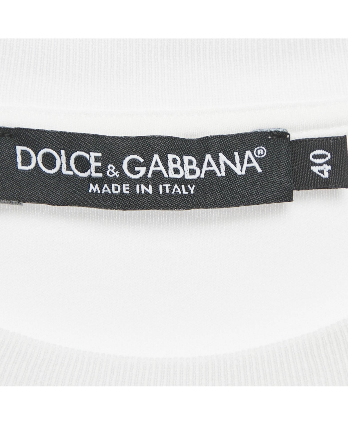 Pre-Owned Dolce & Gabbana Women's Cotton Logo Embellished Detail Cap Sleeve T-Shirt
