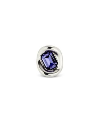 UNOde50 - Sterling Silver plated ring with purple faceted glass