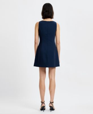 Women's Sleeveless Button-Down Mini Dress