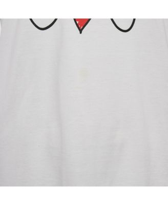 Women's Black And Beige Dice Key Printed Silk Short Sleeve Top