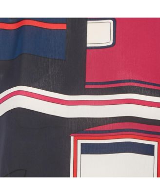 Women's Multicolor Printed Silk Sleeveless Top