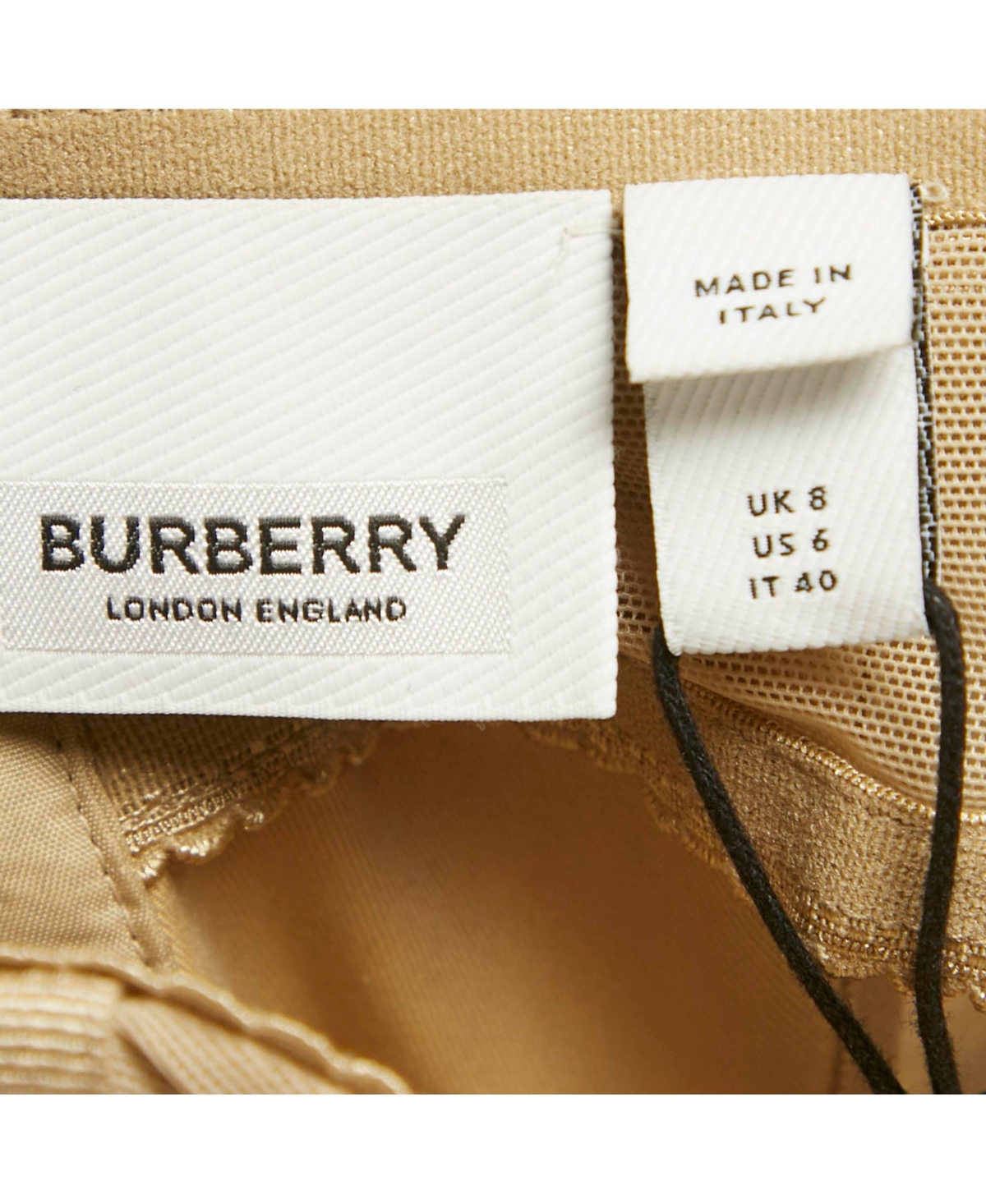 Pre-Owned Burberry Women's Beige Cotton And Mesh Panaled Top