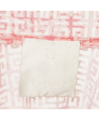 Women's Pink/white Mesh Velvet 4G Turtleneck Top