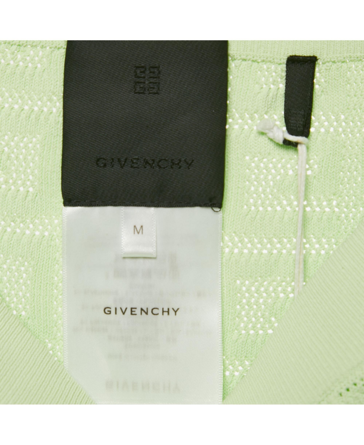 Pre-Owned Givenchy Women's Green Stretch Mesh Logo Biker Shorts