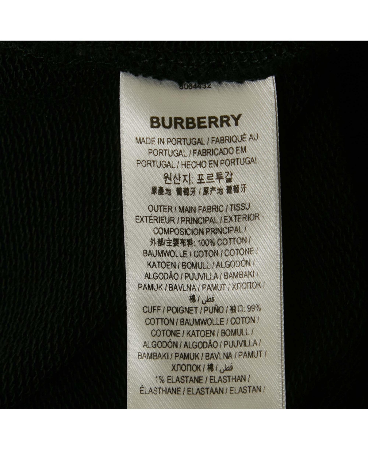 Pre-Owned Burberry Men's Black Logo Applique Cotton Jogger Pants