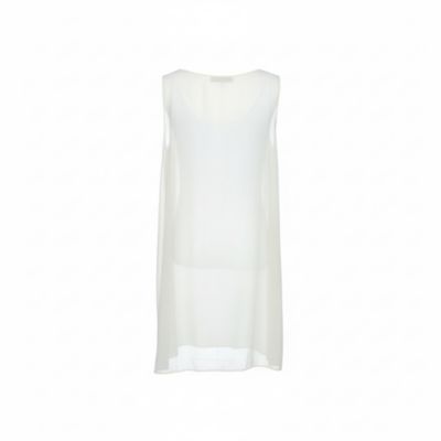 Women's Black And Beige Dice Key Printed Silk Short Sleeve Top