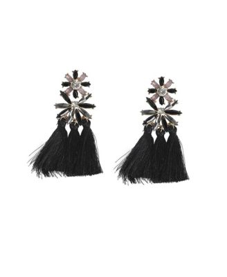 Crystal Tassel Drop Earrings