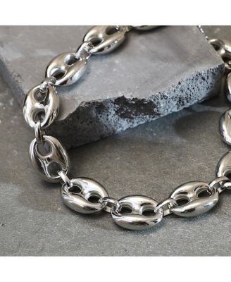Women's The Chunky Coffee-Bean Chain Necklace - Chrome Silver