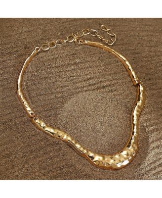 Women's The Hammered-Horn Collar Necklace - California Gold