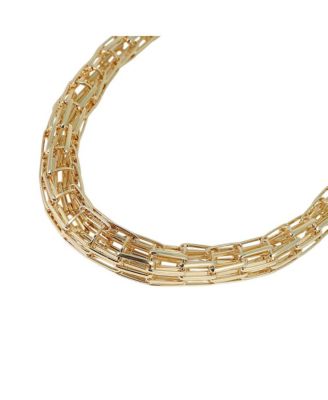 Women's The Braid Pin-Link Chain Necklace - California Gold