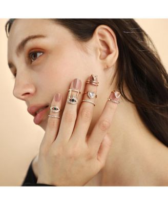 Women's The Malocchio Nail Rings - California Gold (Set Of 5)