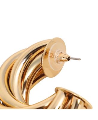 Women's The Chunky-Twist Half-Hoop Earrings - California Gold