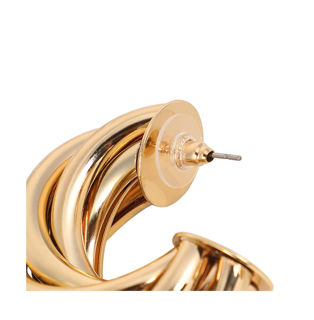 Women's The Chunky-Twist Half-Hoop Earrings - California Gold