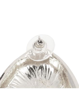 Women's The Enamel-Triad Stud Earrings - Metallic Silver