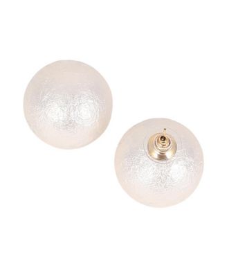 Women's The Celestrial-Orb Stud Earrings - Ivory White & California Gold