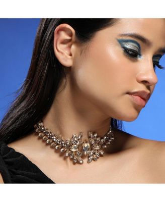 Women's The Marquise-Bloom Collar Necklace - Citrine Brown