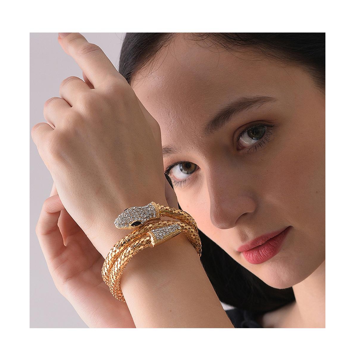 Sohi Women's Snake Statement Bracelet