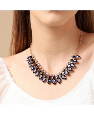 Women's Blue  Teardrop Strand Necklace