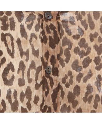 Women's Leopard Print Cotton Shirt