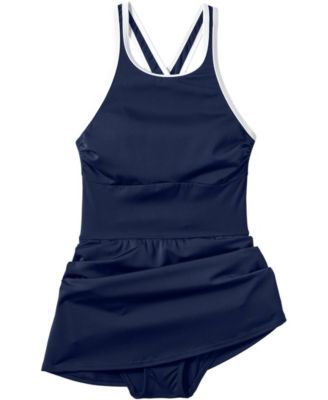 Plus Size Tugless High Neck Swim Dress Swimsuit