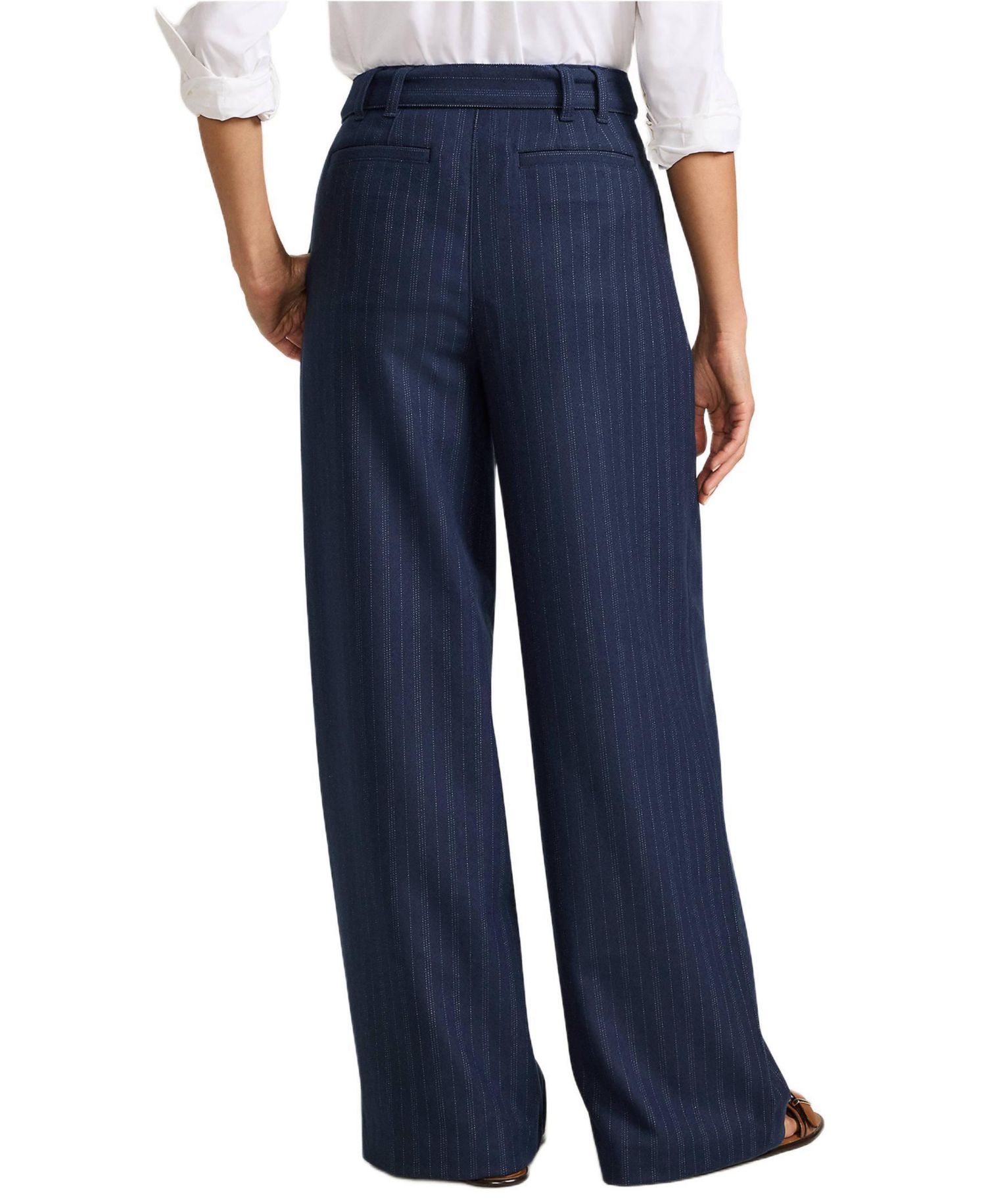 Women's Brushed Flannel Mid Rise Wide Leg Trousers
