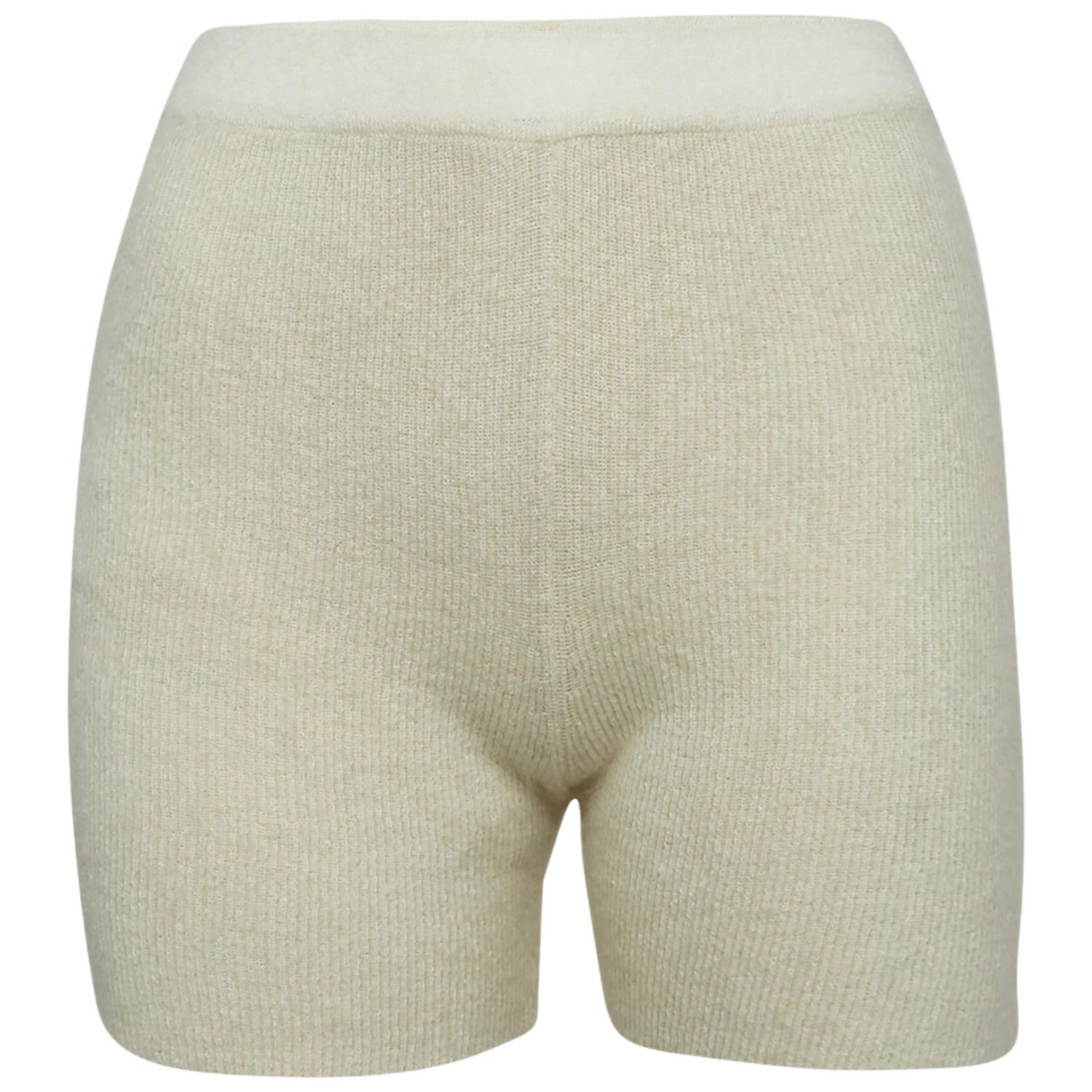 Women's Cream Textured Rib Kit Shorts