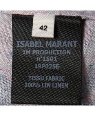 Women's Etoile Pink Printed Linen One-Shoulder Ruffled Top