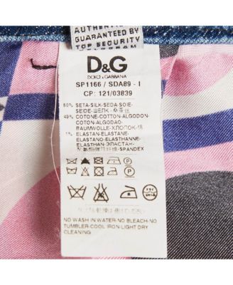 Women's Pre-Owned D&g Multicolor Patchwork Denim Bermuda Shorts