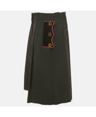 Women's Black Velvet Trim Gabardine Shorts